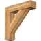 Ekena Millwork Traditional Block Rough Sawn Bracket w/ Offset Brace, Western Red Cedar, 8"W x 32"D x 32"H BKT0806X32X32TRA05RWR - alternate 1